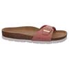 Pantolette ROHDE, Damen, Gr. 37, rosa (altrosa), Veloursleder, klassisch, Schuhe, Keilabsatz, Sommerschuh, Schlappen mit vorgeformtem Softfußbett