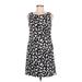 Talbots Outlet Casual Dress - A-Line Scoop Neck Sleeveless: Black Dresses - Women's Size 6 Petite