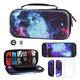 GLDRAM Carrying Case for Nintendo Switch Console & Joy Con Controller & Accessories, Bundle Set with Portable Travel Case, Soft TPU Protective Cover, HD Screen Protector and 2 Thumb Grips (Starry Sky)