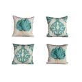 KIRLENTİM Cushion Covers Pack of 4, Digital Print Throw Pillow Cases, Decorative Living Room Accessories, Home Sofa Cushions, 43x43 cm with Concealed Zipper(Turquoise)