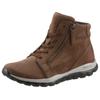 Schnürboots GABOR ROLLINGSOFT, Damen, Gr. 38,5, braun (braun, used), Nubukleder, sportlich, Schuhe, Keilabsatz, Komfortboots mit profilierter Gummilaufsohle