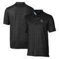 Men's Cutter & Buck Black New York Giants Helmet Micro Floral Print Stretch Polo