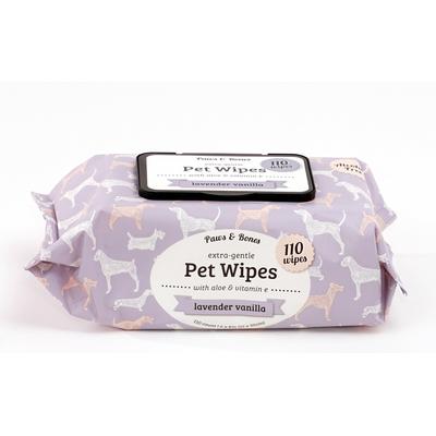 110pc Extra-Gentle Pet Wipes, with aloe and vitamin e. Lavender scent. - Precious Tails 110CDG-LVN