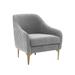 Serena Gray Velvet Accent Chair - REN-L05132
