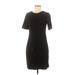 Old Navy Casual Dress - Sheath Crew Neck Short sleeves: Black Print Dresses - Women's Size Medium