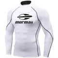 Men Swimsuit Swimming T-shirt Beach UV Protection Swimwear Rash Guard Long Sleeve Surfing Diving