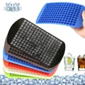 160 Grid Mini Silicone Ices Tray Ice Cubes Foldable Popsicle Mold Ice Grid Tray Small Square Mold