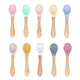 Baby Wooden Spoon Silicone Wooden Baby Feeding Spoon Organic Soft Tip Spoon BPA Free Food Grade