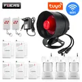 Fuers WIFI Tuya Smart Alarm System Siren Speaker Loudly Sound Home Alarm System Wireless Detector