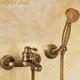 Bathroom Bath Wall Mounted Hand Held Antique Brass Shower Head Kit Shower Faucet Sets YT-5340