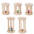 Baby Music Toy Wood Rolling Cage Bell Coloful Rattles & Mobiles Early Developmental Sound Infant &