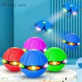 LED Flying UFO Flat Throw Disc Ball With LED Light Toy Kid Outdoor Garden Basketball Game Lkcomo