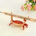 Creative Animal Design Single Pen Holder Plastic Weightlifting Crab Pen Holder for Office Penholder