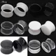 2pcs White Black Transparent Acrylic Ear Tunnel Plug Ear Gauges Piercing Double Curved Saddle