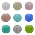 1pcs 20cm/25cm/30cm Colorful Chinese Round Hanging Paper Lanterns lamps Paper Crafts Party Festival