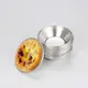 10Pcs/Set Aluminum Portuguese Style Round Egg Tart Cupcake Mould Fruit Cake Die Mold Small Baking