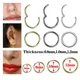 Surgical Steel Small Nose Rings Body Clips Hoop 16G 18G 20G Tragus Septum Cartilage Piercing Jewelry