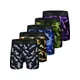 5Pcs Mens Boxer Briefs Mesh Knit Fast Dry Sport Polyester Boxer Briefs No Ride-up 6’’ Underwear with