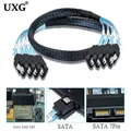 4 X Sata To Sata Cable 4 Ports/Set Date Cable 7 Pin Sata Sas Cable 6Gbps Sata To Sata HDD Cable Cord