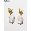 kshmir Korean natural freshwater Baroque pearl earrings vintage simple earrings for women's party