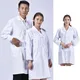 Women Men Unisex Long Sleeve White Lab Coat Notched Lapel Collar Button Down Medical Nurse Doctor