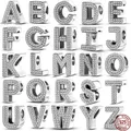 925 sterling silver charms original fit pandora original bracele silver Classic 26 letters beads