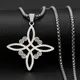 Charm Witch Knot Necklace Stainless Steel Irish Celtic Knot Witchcraft Pendant Fashion Good Luck