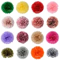 5 Pcs Tissue Paper Pompoms Flower Garland Wedding Decoration DIY Paper Flowers Ball Baby Shower