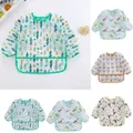 Baby Bibs New Cute Children Baby Stuff Toddler Waterproof Long Sleeve Art Smock Feeding Bib Apron