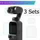 3 Pack HD Tempered Glass Lens Protector for DJI Osmo Pocket RS3/RS3PRO Screen Lens Protector