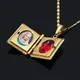 New Religious Islam Muslim Photo Frame Pendant Necklace Women's Necklace Metal Photo Frame