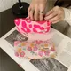 Zipper Makeup Bags Lipsticks Toilet Make Up Brush Bag 3D Flower Print Cosmetic Bag Vintage Style
