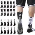 Creativity Free Collocation 0-9 Number Professional Sport Socks Basketball Fitness Running Quick Dry