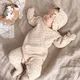Newborn Baby Girl Knitting Bodysuits Korean Style Infant Baby Girls Jumpsuit One piece Outfit