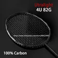 Carbon Fiber Badminton Rackets 4U Professional Offensive Type Rackets With Bags Strings 22-30LBS