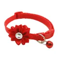 Small Cat Dog Collar Flower Bell Pet Neck Strap Adjustable Easy Wear Buckle Lovely Cat Necklace Cat