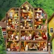 New Diy Mini Rabbit Town Casa Wooden Doll Houses Miniature Building Kits With Furniture Dollhouse