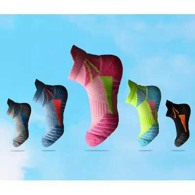 Socks Woman Running Short Socks Advanced Sports Socks Looped Back Color Socks Compression Calcetines