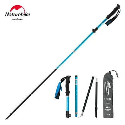 Naturehike ST09 7075 aluminum alloy trekking poles three-section folding trekking poles hiking and