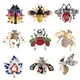 Rhinestone Bee Brooch Enamel Pin Antique Color Fashion Insect Brooches For Women Fine Jewelry