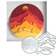 Tree Mountain Sun Metal Cutting Dies Diy Scrapbooking Paper Craft Die Cuts Card Embossing Stencil