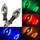 Motorcycle 12 LED Turn Signals Lights Amber Blade Lamp Short Turn Signal Lights Indicator Blinkers