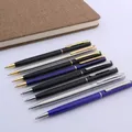 luxury quality student Frosted pen Stainless steel MATTE BLACK signature GOLD BALLPOINT PEN