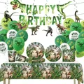 Jurassic Dinosaur Theme Boy Birthday Party Decorations Banner Balloons Disposable Tableware Gifts