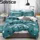 Solstice Home Textile Cyan Cute Cat Kitty Duvet Cover Pillow Case Bed Sheet Boy Kid Teen Girl