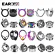 EARKUO Trendy Popular Stainless Steel Ear Plugs Tunnels Stretchers Fashion Body Piercing Jewelry