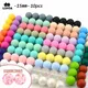 Baby Teethers 15mm 10pcs Silicone Beads Round Tie Dye Baby Teething Toddlers Toy Soft Chew Beads