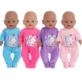 43cm Doll Clothes 18 Inch Cute Rabbit Rompers Suit For Fit Bjd 1/4 Doll American Girl Baby Born