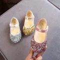 2023 Spring New Children Shoes Girls Princess Shoes Glitter Children Baby Dance Shoes Casual Toddler