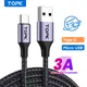 TOPK AN10 3A Micro USB Type C Phone Charger Charging Cable Cord Quick Charge Mobile Phone Cables